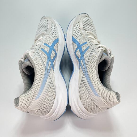 Asics Gel Contend 4 White Blue Lace Up Running Shoes T765N Women's Size 9 - Picture 7 of 10